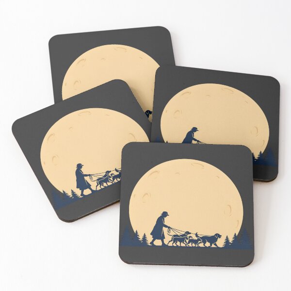 Item preview, Old Woman Walking Her Dogs at Night designed and sold by ArcticFoxStudio.