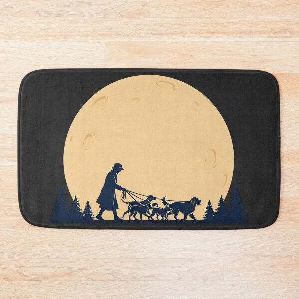 Item preview, Old Woman Walking Her Dogs at Night designed and sold by ArcticFoxStudio.