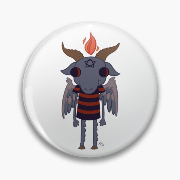 Item preview, Baphomet Cute Chibi Horned Goat Occult Ink Art designed and sold by Reneearss.