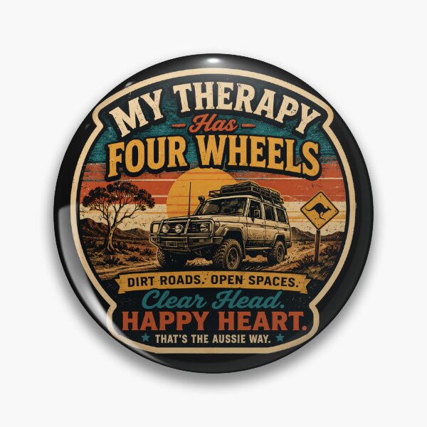 Item preview, My Therapy Has Four Wheels Clear Head Happy Heart Funny Australian 4WD designed and sold by Yellowriversss.
