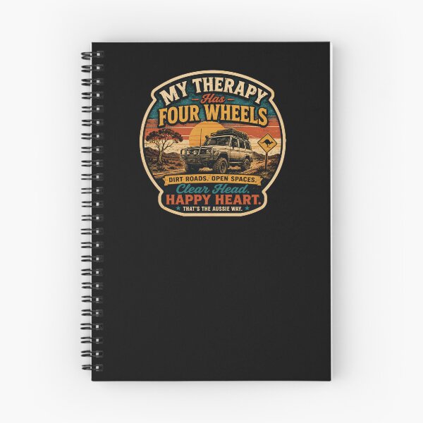 Item preview, My Therapy Has Four Wheels Clear Head Happy Heart Funny Australian 4WD designed and sold by Yellowriversss.