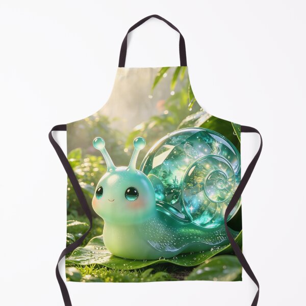 Item preview, Morning Dew Emerald Snail - Fresh Forest Nature Art designed and sold by ABYSSLAB.