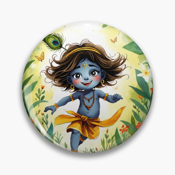 Item preview, Little Krishna – The Ever-Curious, Playful Wanderer designed and sold by PearlPathFinds.