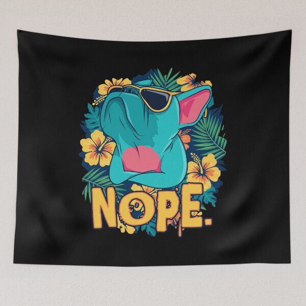 Item preview, Frenchie Attitude Sunglasses Nope Graphic designed and sold by SoyLamderma.