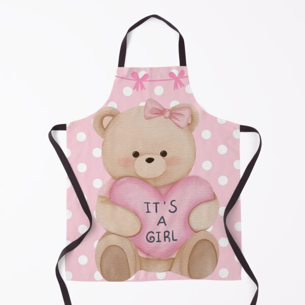Item preview, Cute Teddy Bear Holding Heart – It's a Girl Baby Announcement Design | Baby Shower & Newborn Gift designed and sold by PureHopeStudio.