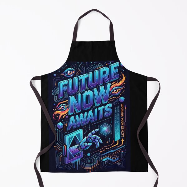Item preview, Future Now Awaits – Cyberpunk Neon Motivational Art designed and sold by Dogandesighn.
