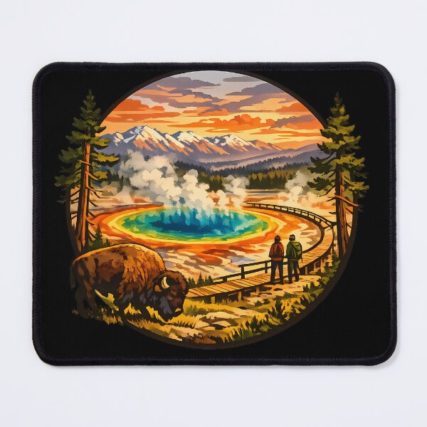 Item preview, Adventure Together Yellowstone Golden Sunset Couple designed and sold by KristenosNehk.