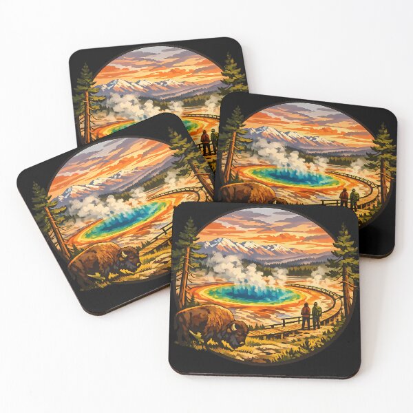 Item preview, Adventure Together Yellowstone Golden Sunset Couple designed and sold by KristenosNehk.