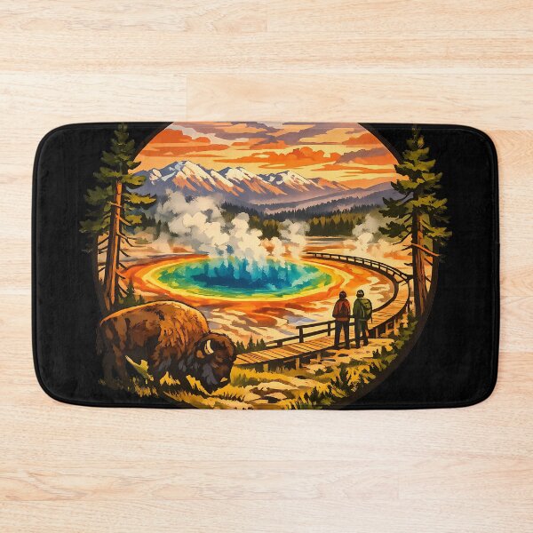Item preview, Adventure Together Yellowstone Golden Sunset Couple designed and sold by KristenosNehk.