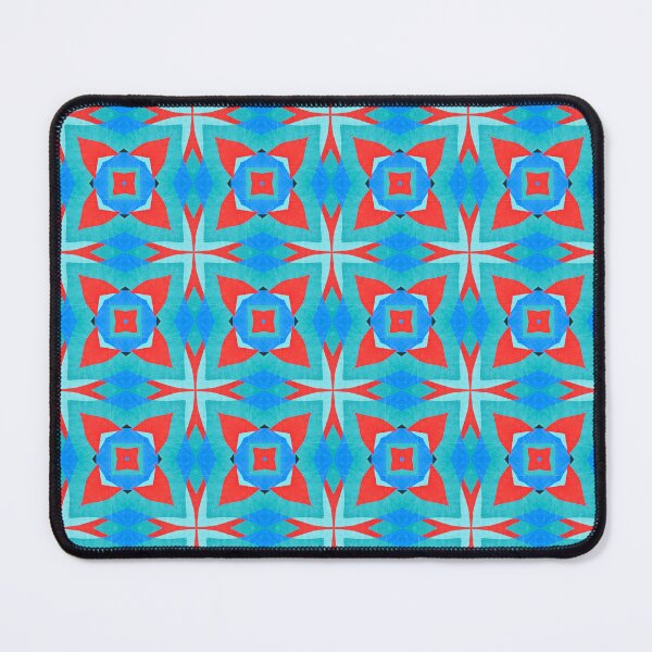 Item preview, Colorful Geometric Abstract Pattern in Blue, Red and Teal designed and sold by SweetLilith.