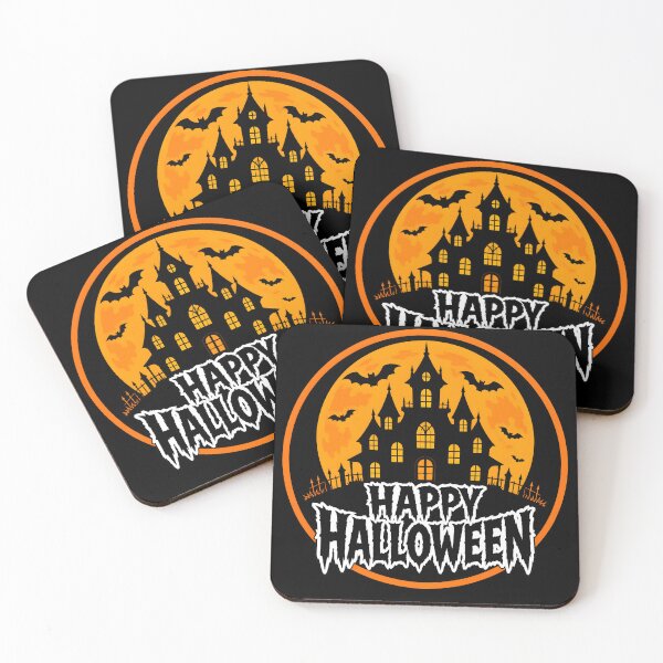 Item preview, Happy Halloween Haunted House – Spooky Haunted Mansion with Orange Moon designed and sold by fawzimorsy.