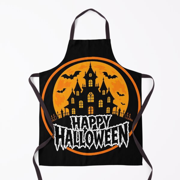 Item preview, Happy Halloween Haunted House – Spooky Haunted Mansion with Orange Moon designed and sold by fawzimorsy.