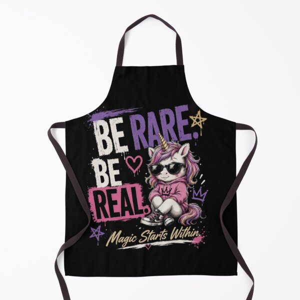 Item preview, Be Rare Be Real – Whimsical Unicorn Fashion Art designed and sold by Dogandesighn.