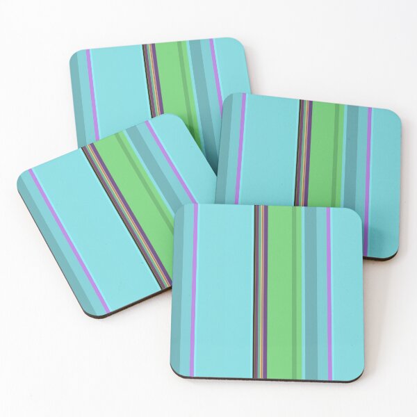 Item preview, Retro Aqua Green Vertical Stripe Pattern designed and sold by ccitypictures.