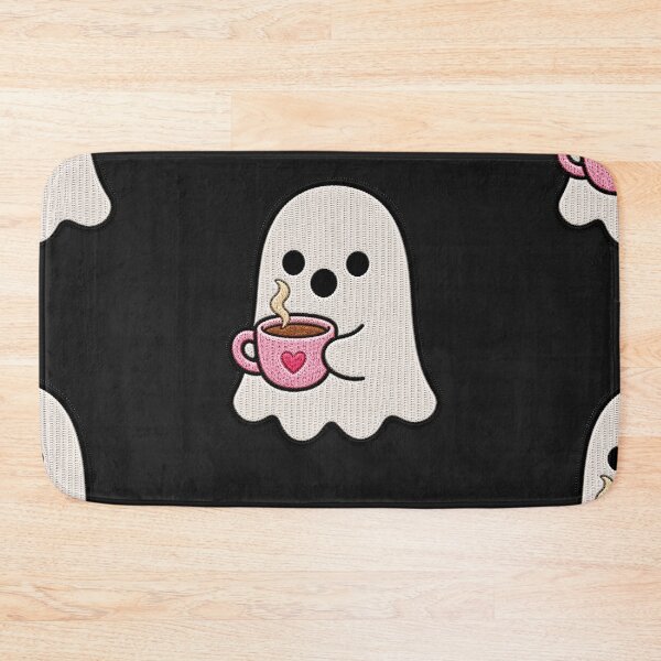 Item preview, Cute Ghost Tea Time Kawaii Embroidery Patch Design designed and sold by ColorSplash123.