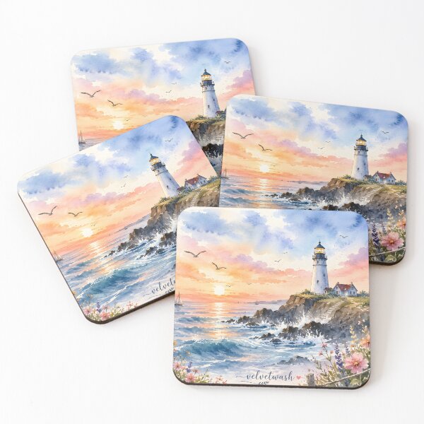 Item preview, Watercolour Lighthouse | Nautical Ocean Wall Art designed and sold by Velvetwash.