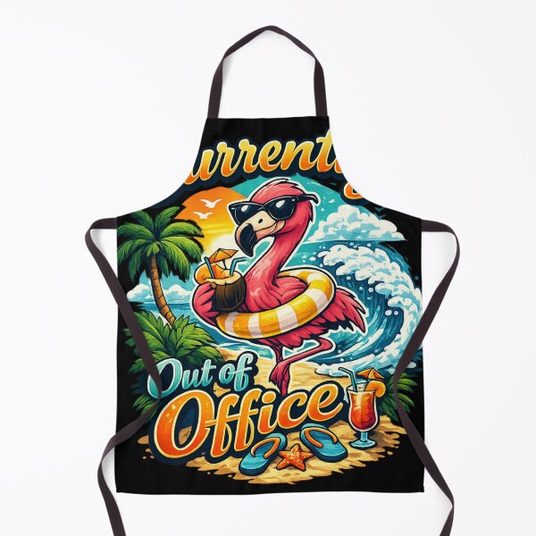 Item preview, Currently Out of Office Flamingo | Funny Summer Vacation Tropical Retro Gift designed and sold by Ladys-Gents.