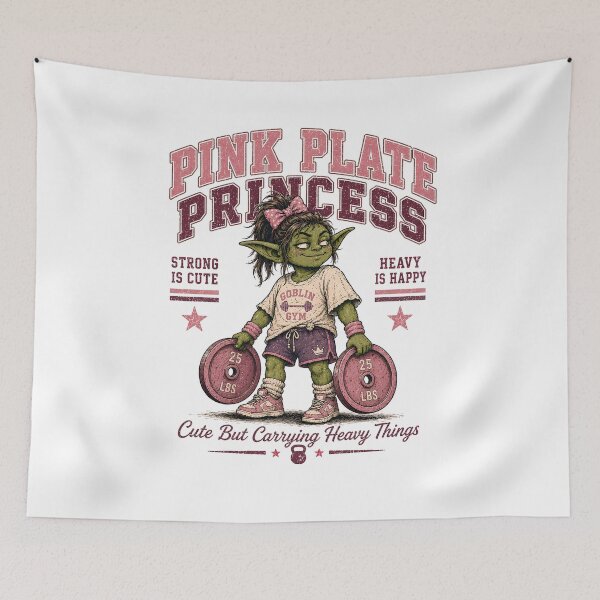 Item preview, Pretty Strong Pink Plate Gym Club designed and sold by FindYouByZ.