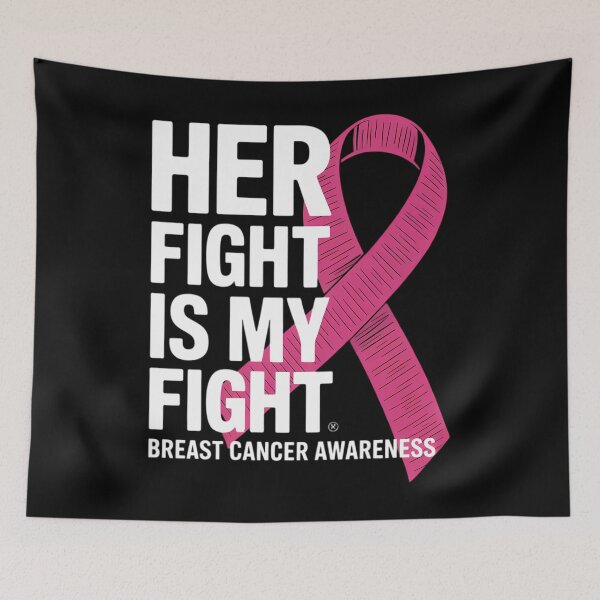 Item preview, Her Fight Is My Fight Pink Ribbon Breast Cancer Awareness designed and sold by SapfireStuArt.