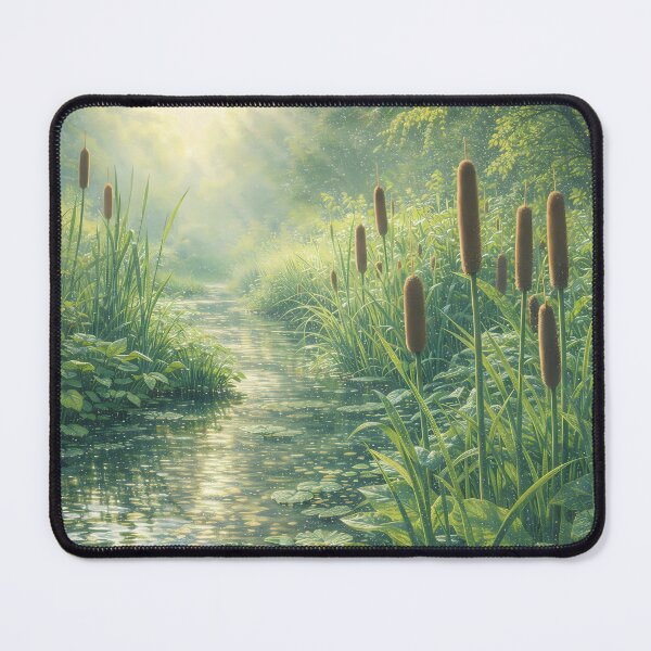 Item preview, Sunlit River and Cattails designed and sold by M-Y-A-R-T-.