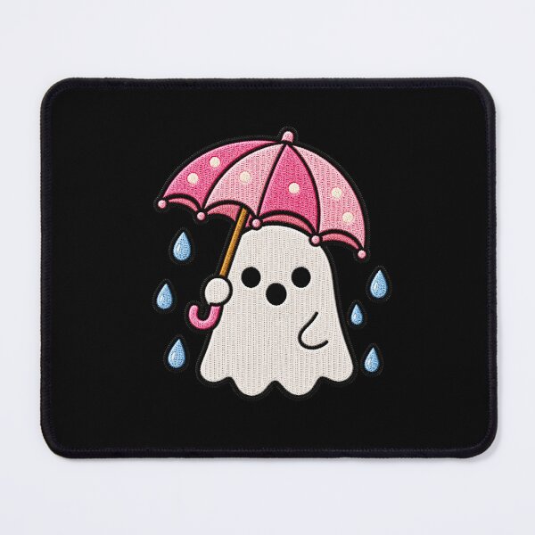 Item preview, Cute Ghost Umbrella Kawaii Embroidery Patch Design designed and sold by ColorSplash123.