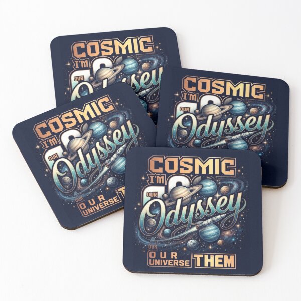 Item preview, Cosmic Odyssey – Space Exploration Typography Art designed and sold by Dogandesighn.