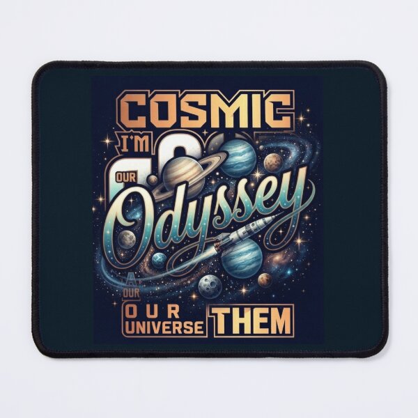 Item preview, Cosmic Odyssey – Space Exploration Typography Art designed and sold by Dogandesighn.