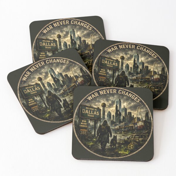 Item preview, War Never Changes – Post-Apocalyptic Dallas Wasteland | Retro Fallout-Inspired Survivor Art designed and sold by RockyGameArt.