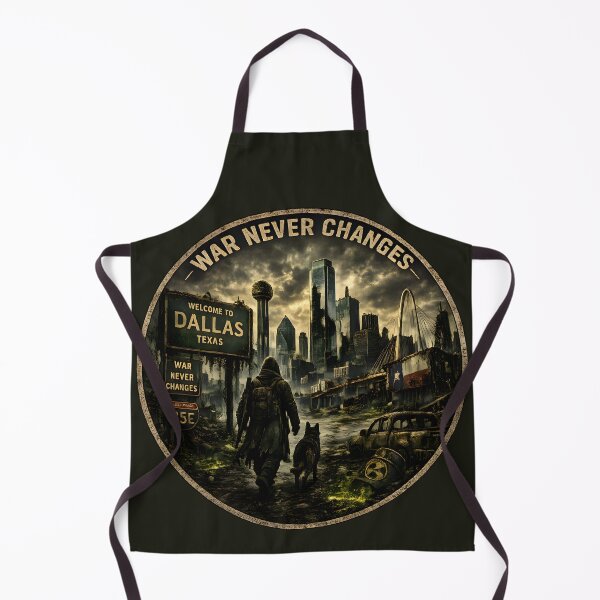 Item preview, War Never Changes – Post-Apocalyptic Dallas Wasteland | Retro Fallout-Inspired Survivor Art designed and sold by RockyGameArt.