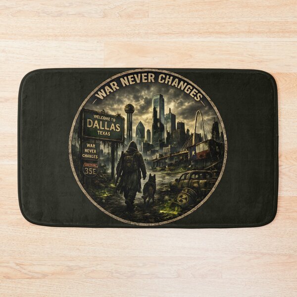 Item preview, War Never Changes – Post-Apocalyptic Dallas Wasteland | Retro Fallout-Inspired Survivor Art designed and sold by RockyGameArt.