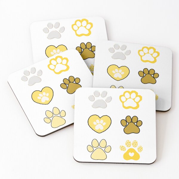 Item preview, Paw Prints in Yellow designed and sold by TeeGeeTees.