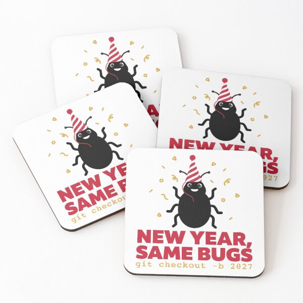 Item preview, New Year Same Bugs Git Checkout 2027 designed and sold by Bianca Oltean.