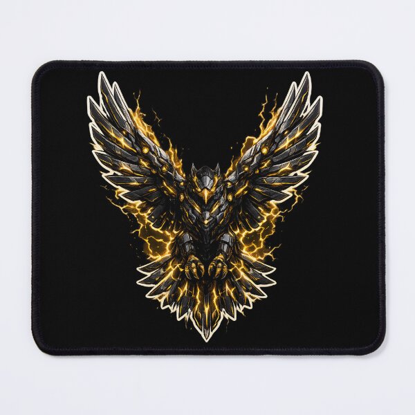 Item preview, Robotic Night Falcon with Golden Voltage Plumage designed and sold by RiteshCenter .