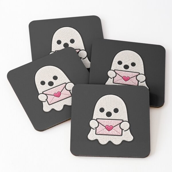 Item preview, Cute Ghost Mail Kawaii Embroidery Patch Design designed and sold by ColorSplash123.