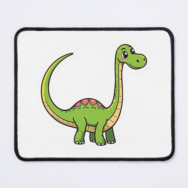 Item preview, Cute Diplodocus AI Sticker – Adorable Long-Tailed Dinosaur Cartoon designed and sold by Artisan Finds Online.