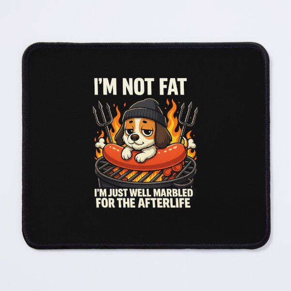 Item preview, Funny Well Marbled Dog BBQ Cartoon Graphic designed and sold by M4SHORT.