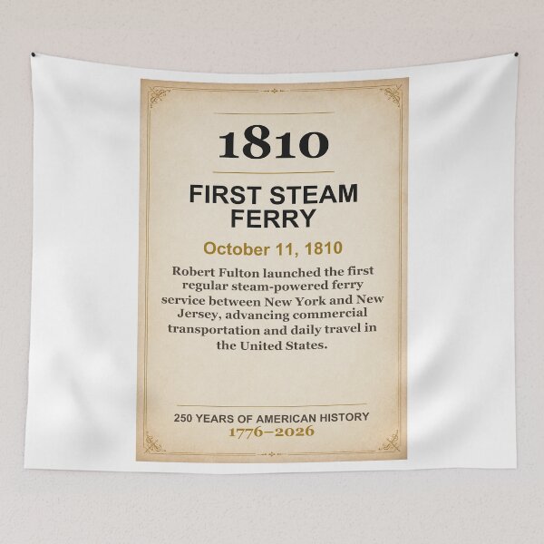 Item preview, America 250 | First Steam Ferry | 1810 designed and sold by ariksworld.