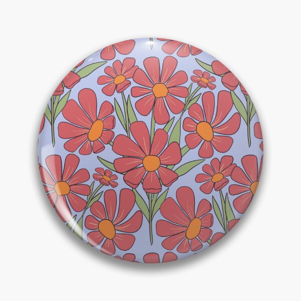 Item preview, Peach Garden Florals on lilac designed and sold by creativebakergb.