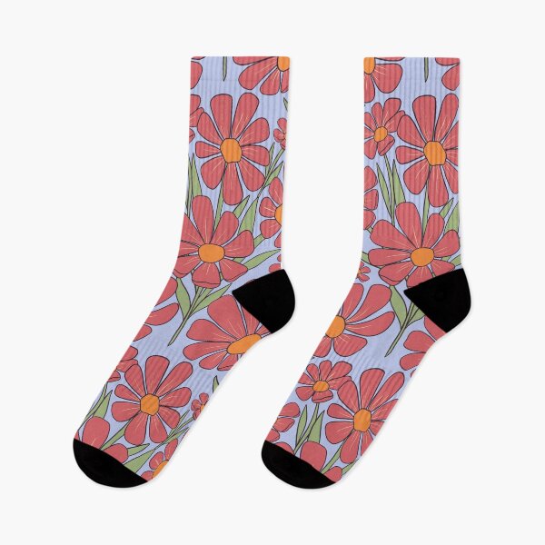 Item preview, Peach Garden Florals on lilac designed and sold by creativebakergb.