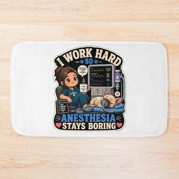 Item preview, I Work Hard So Anesthesia Stays Boring – Funny Veterinary Anesthesiologist Gift designed and sold by Bettybee00.