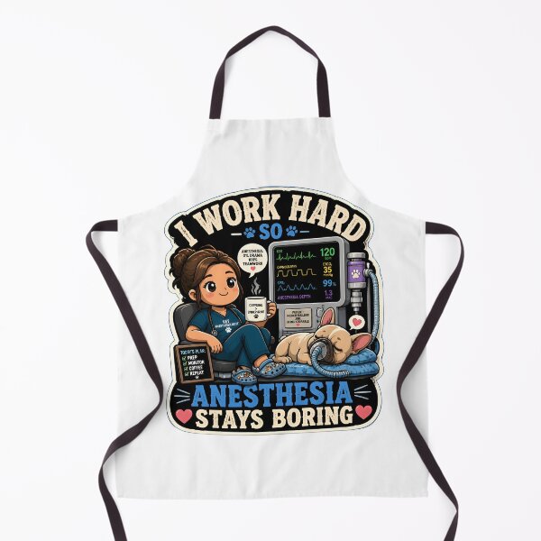 Item preview, I Work Hard So Anesthesia Stays Boring – Funny Veterinary Anesthesiologist Gift designed and sold by Bettybee00.