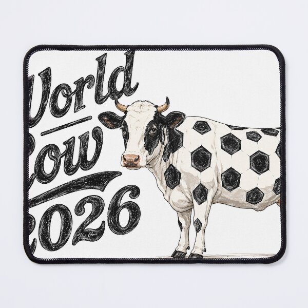Item preview, World Cow 2026 - Funny Soccer designed and sold by Hen-C-Art.