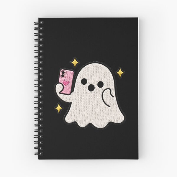 Item preview, Cute Ghost Taking Selfie Kawaii Embroidery Patch Design designed and sold by ColorSplash123.