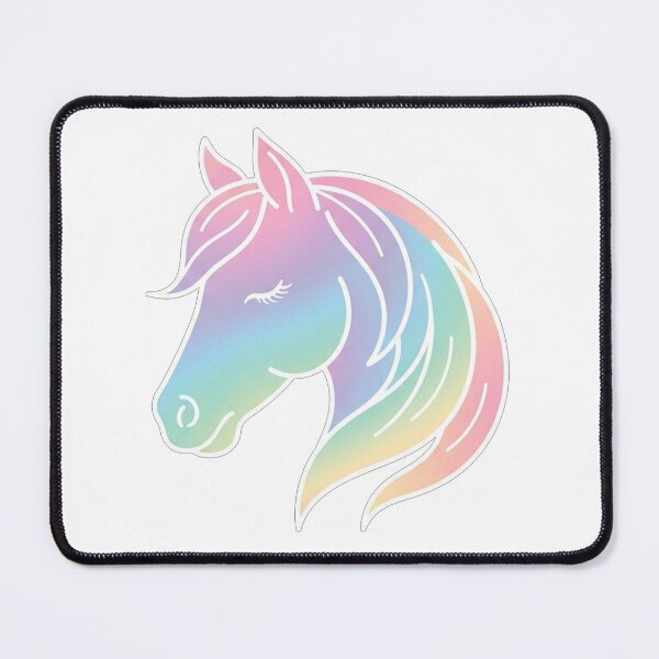 Item preview, Pastel Rainbow Horse Profile designed and sold by Owcomm.
