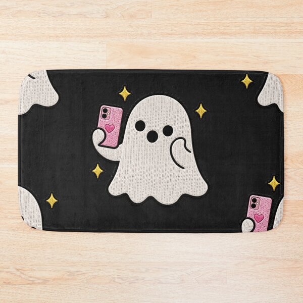 Item preview, Cute Ghost Taking Selfie Kawaii Embroidery Patch Design designed and sold by ColorSplash123.