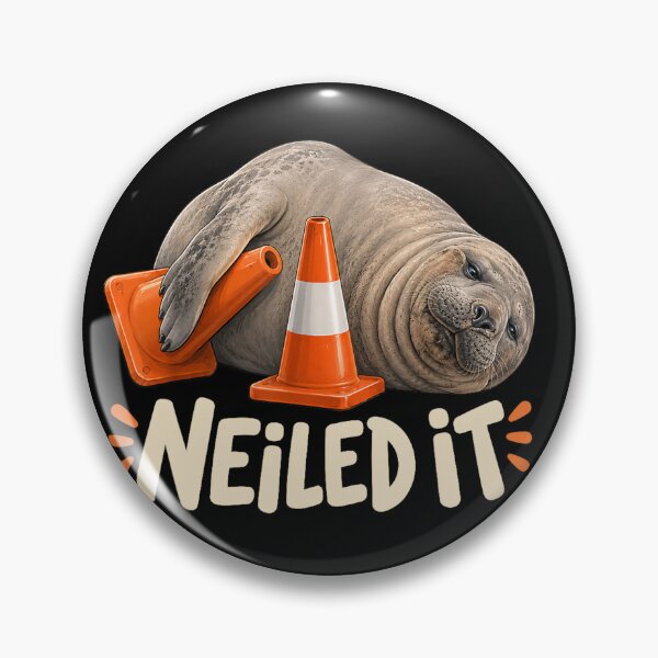Item preview, Neil The Seal Neiled It Funny Elephant Seal Meme designed and sold by OMITTEROMINOUS.