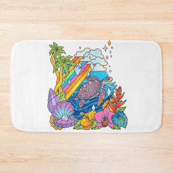 Item preview, Stained Glass Sea Turtle Tropical Art designed and sold by Rama KLK.