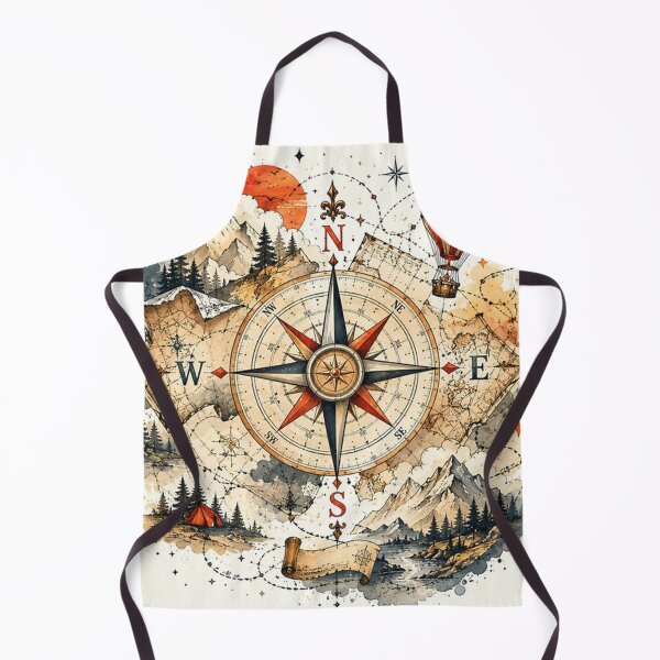 Item preview, Vintage adventure compass with map designed and sold by pameLlapOllis.