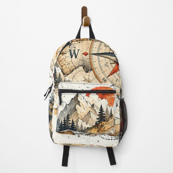 Item preview, Vintage adventure compass with map designed and sold by pameLlapOllis.