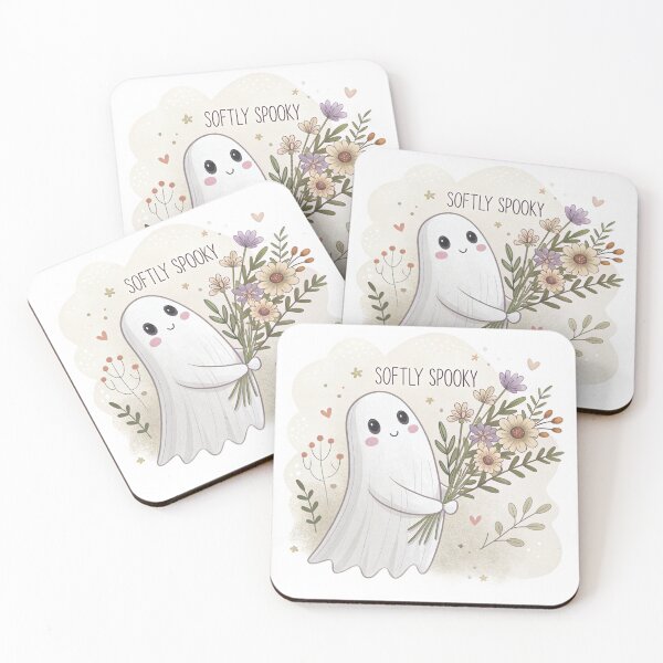 Item preview, Softly Spooky Cute Ghost Floral Design designed and sold by KHCreative2025.